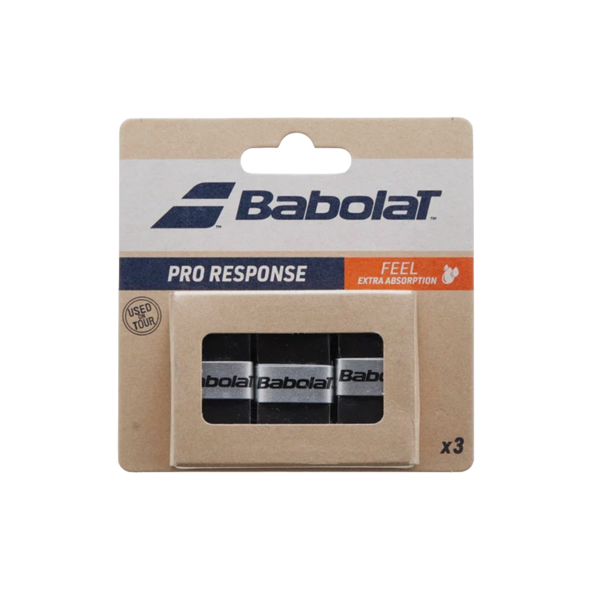 Babolat Pro Response Overgrip (3 Pcs), Black