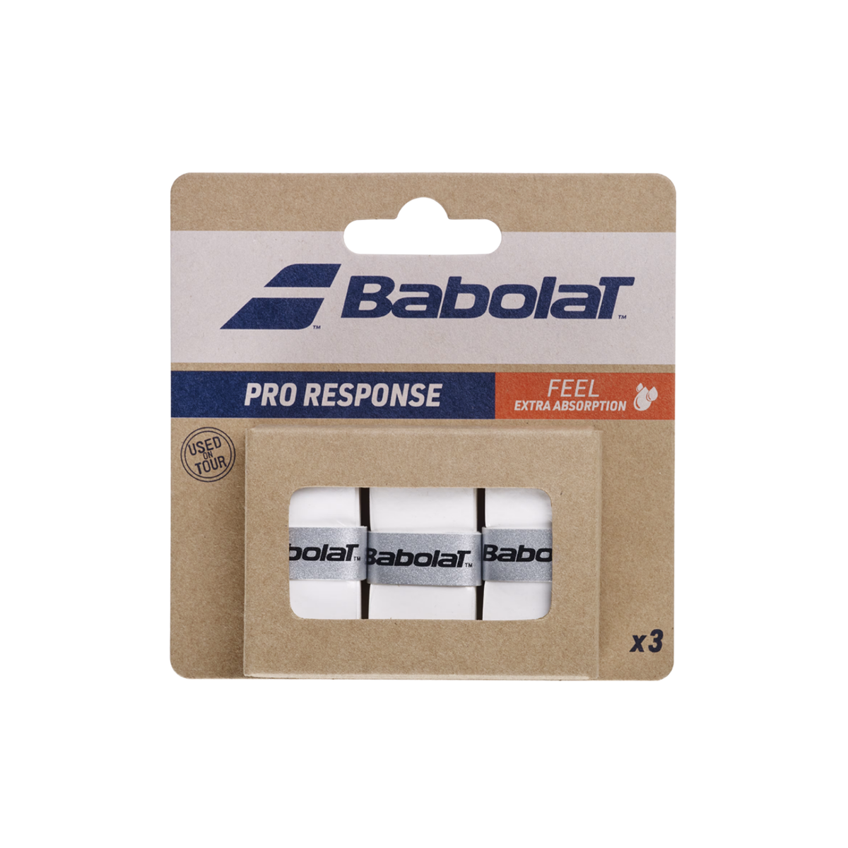 Babolat Pro Response Overgrip (3 Pcs), White