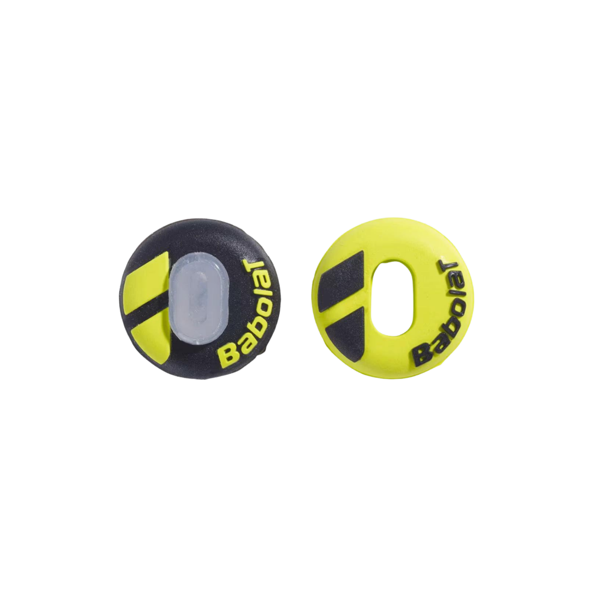 Babolat Custom Damp Dampener, Black/Yellow, back view