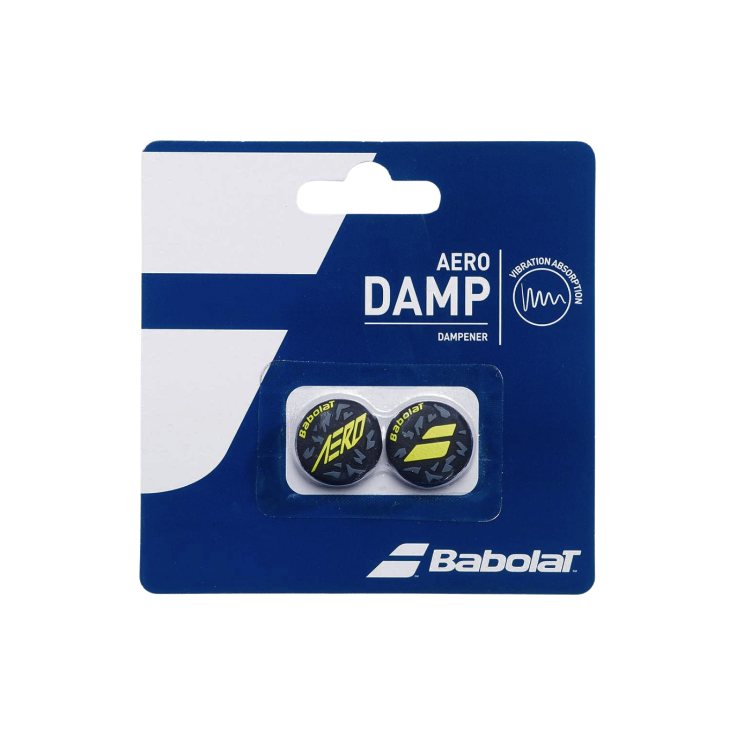 Babolat Aero Damp Dampener - Grey/Yellow/White Grey Yellow White Dampener Babolat