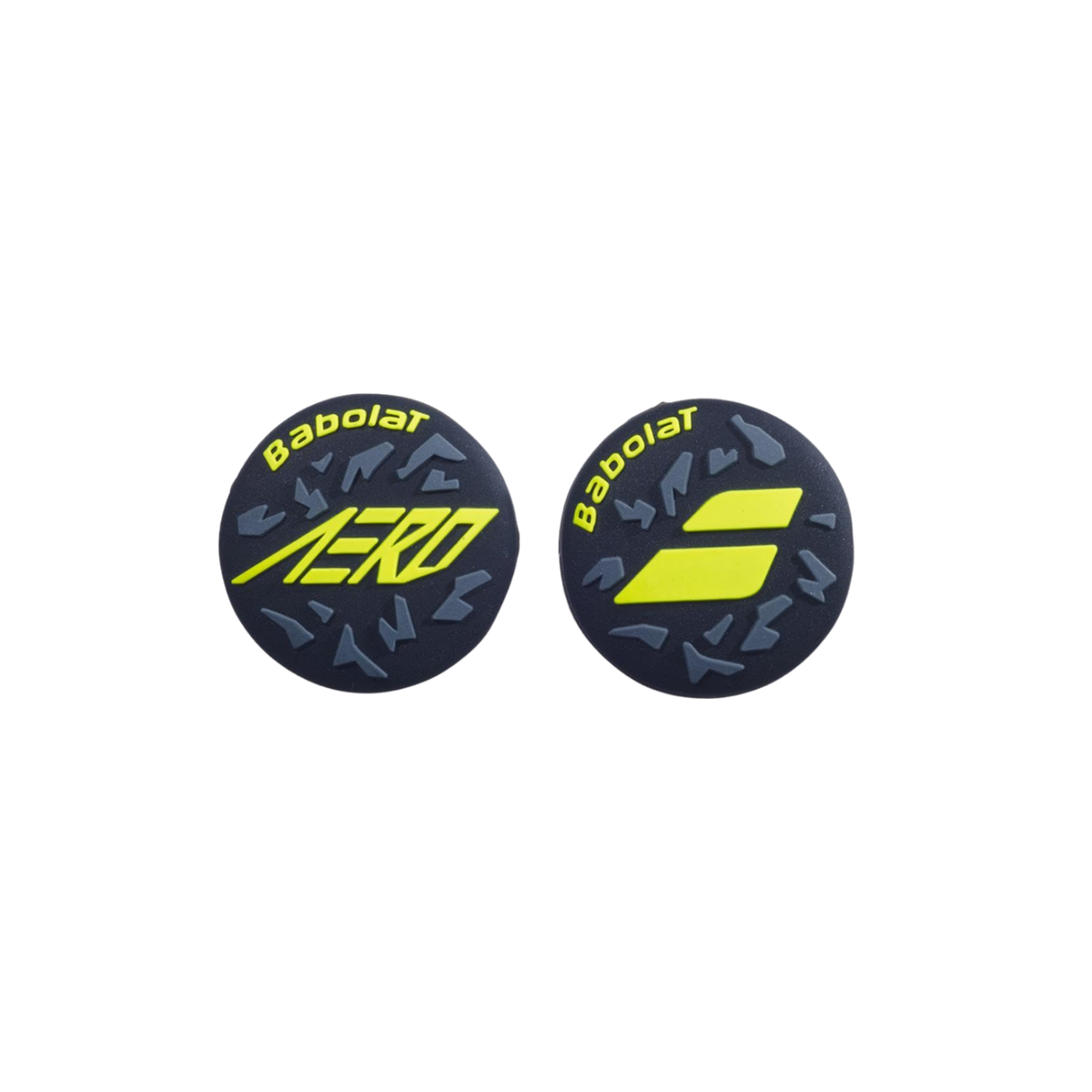 Babolat Aero Damp Dampener, Grey/Yellow/White, back view