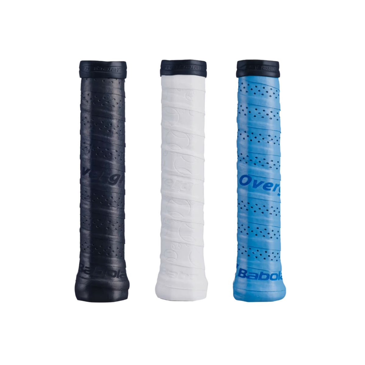 Babolat My Overgrip (3 Pack), Black/Blue/White, back view