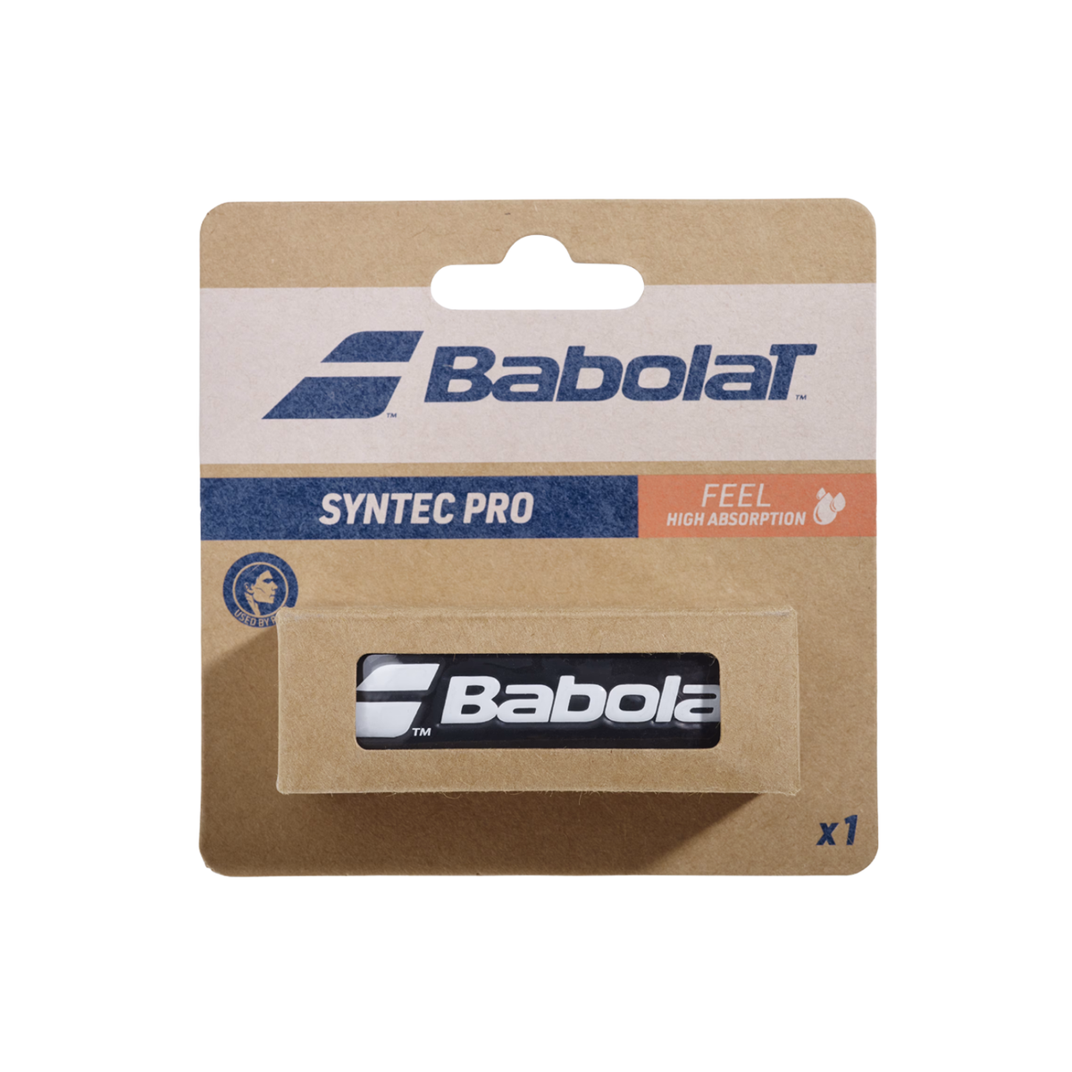 Babolat Syntec Pro Replacement Grip (Single), Black/Yellow, back view