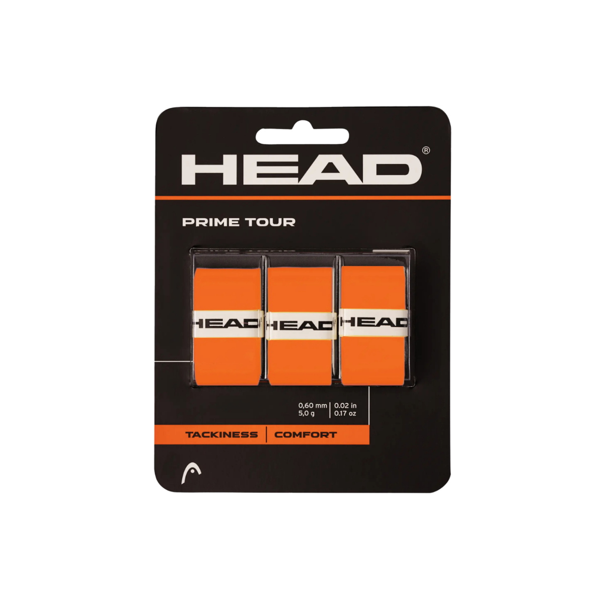 Head Prime Tour Tennis Overgrip (Pack of 3), Multicolour, front view