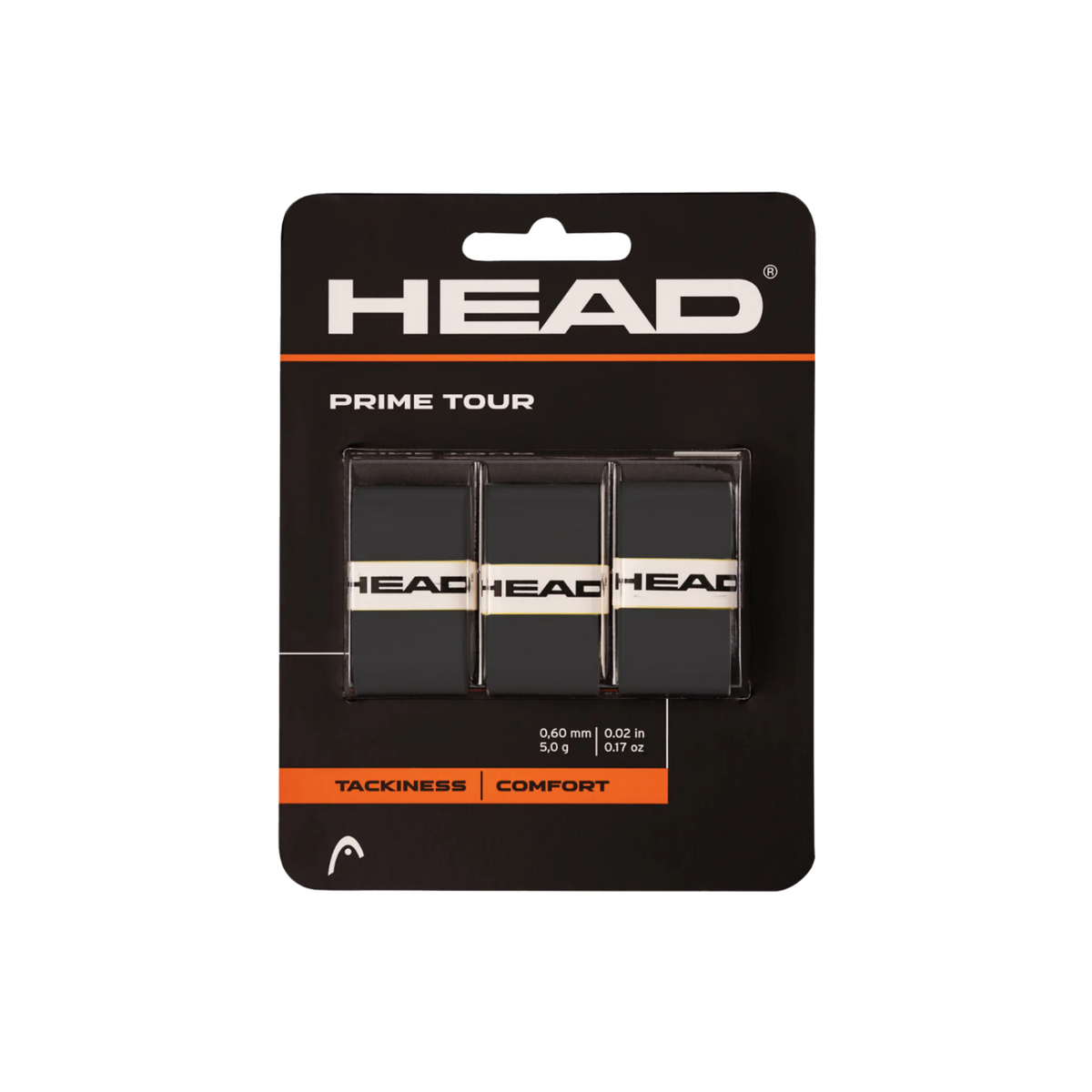 Head Prime Tour Tennis Overgrip (Pack of 3) - Multicolour Black One Size Accessories Head