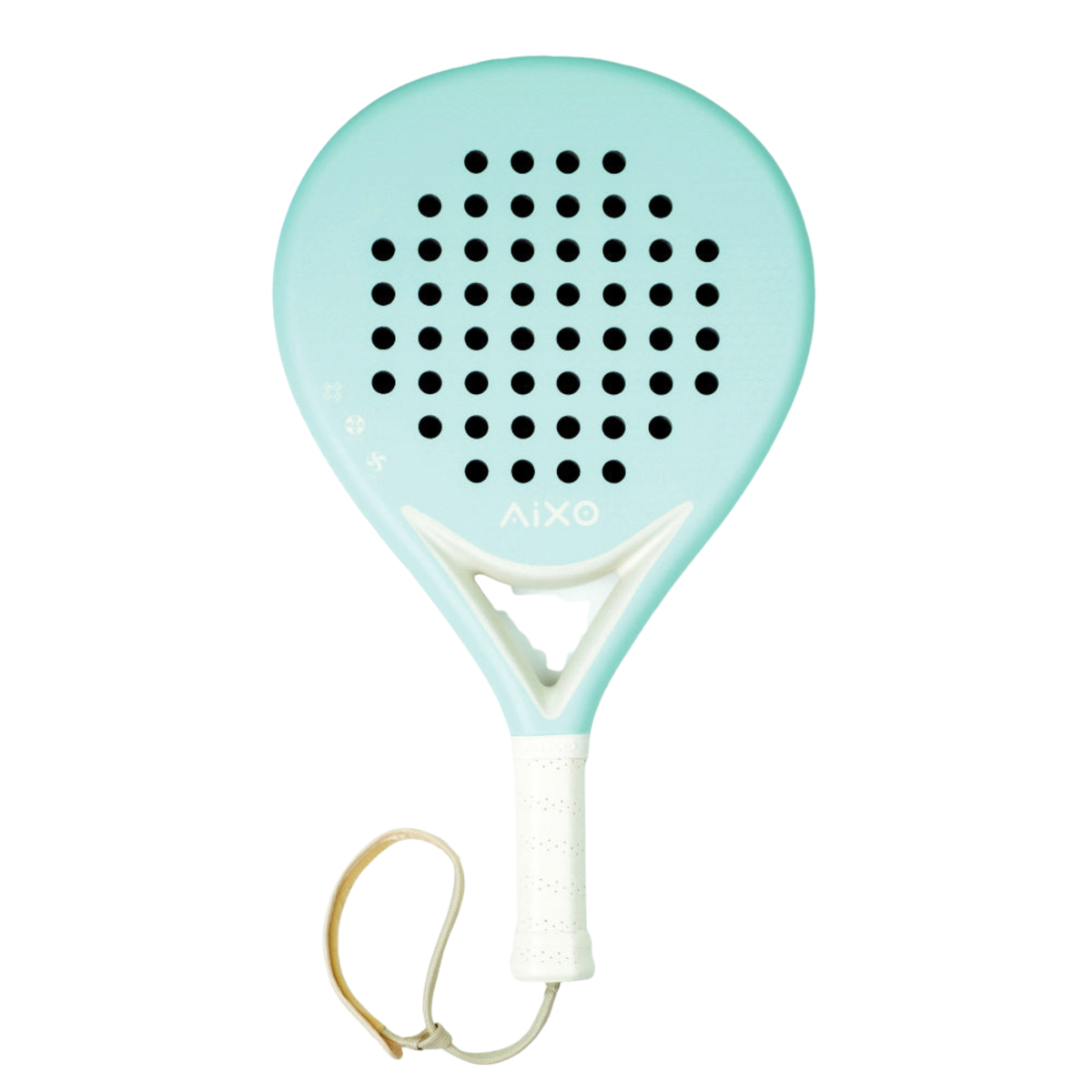 Aixo Pastel de Mint Ghost Padel Racket, Full Carbon, RL-B09, back view