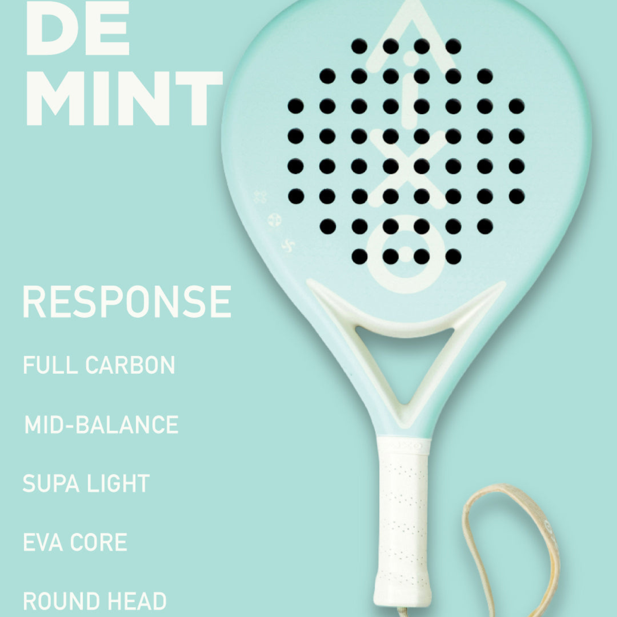 Aixo Pastel de Mint Ghost Padel Racket - Full Carbon - RL-B09 Padel Aixo