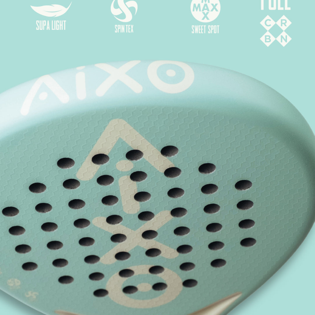 Aixo Pastel de Mint Ghost Padel Racket - Full Carbon - RL-B09 Padel Aixo