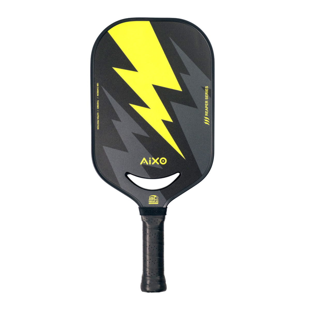 Aixo P14C Reaper Series Insane Bolt 18k Raw Carbon Pickleball Paddle Pickleball Paddle Aixo