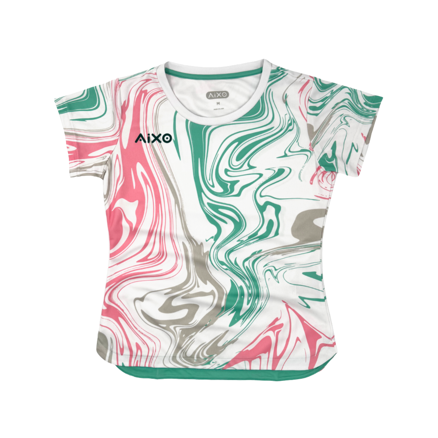 AIXO Chrome Womens T-Shirt - White T Shirt Aixo