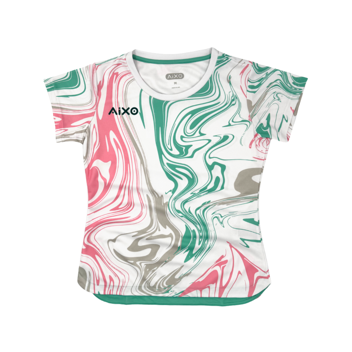 AIXO Chrome Womens T-Shirt - White T Shirt Aixo