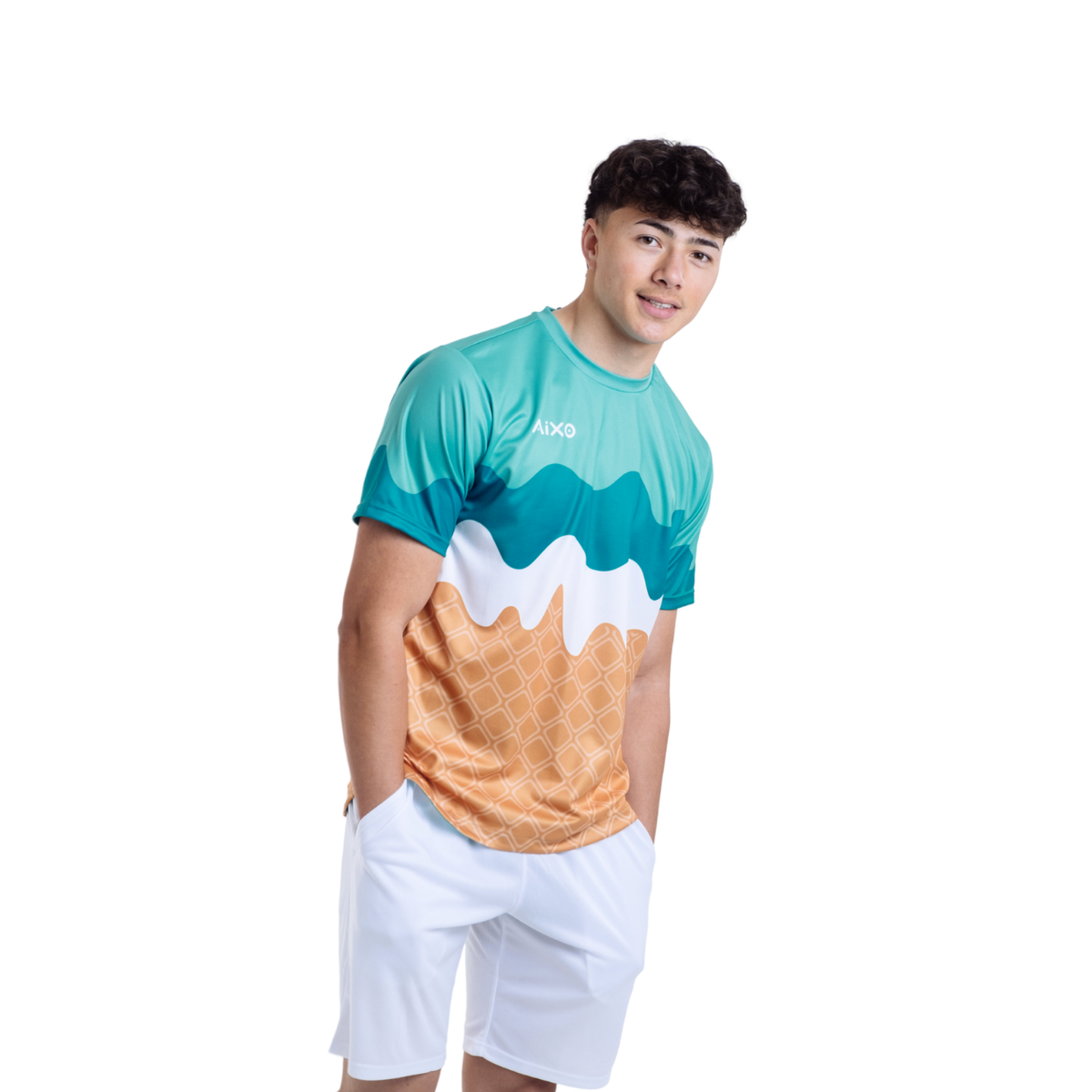 Aixo Sundae Mens T Shirt Vanilla Raspberry Chocolate T Shirt Aixo