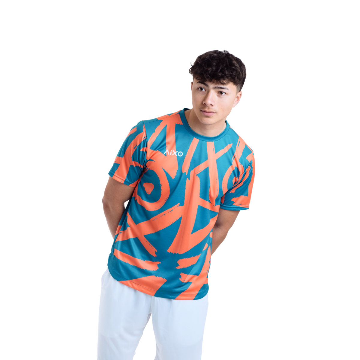 Aixo Tagged Mens T Shirt Teal T Shirt Aixo