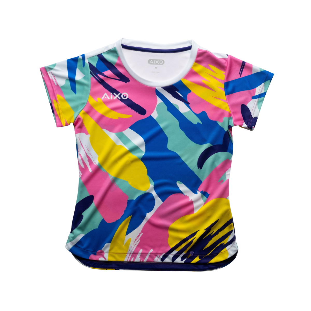 Aixo Abstract T-Shirt Womens (Multicolour) Multicolour T Shirt Aixo