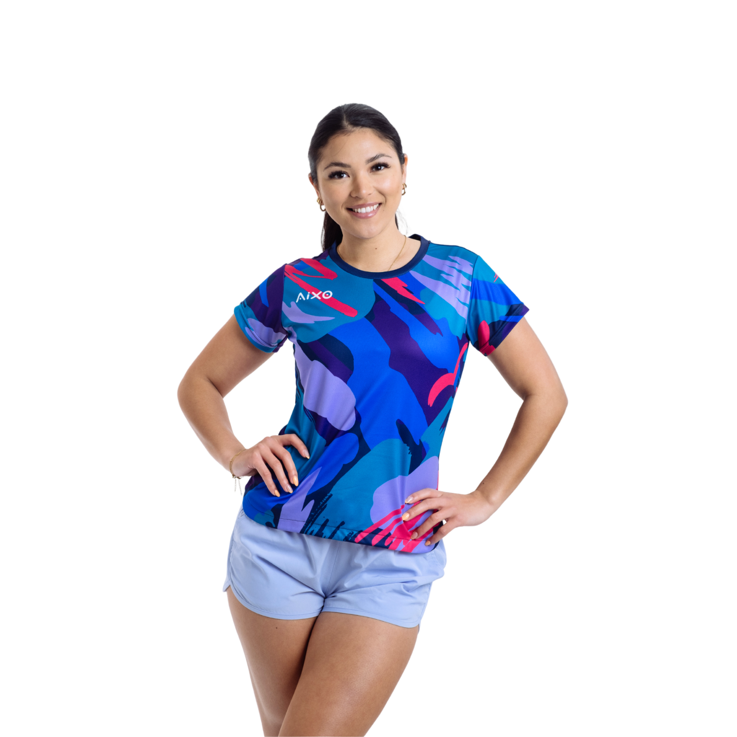 Aixo Abstract T-Shirt Womens (Multicolour) T Shirt Aixo