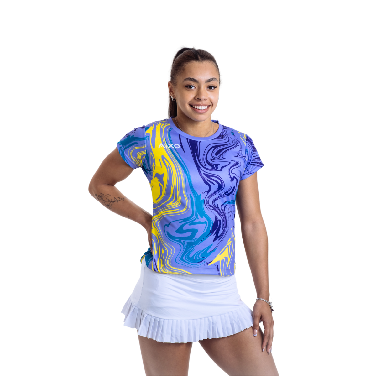 Aixo Chrome Womens T Shirt Lilac T Shirt Aixo
