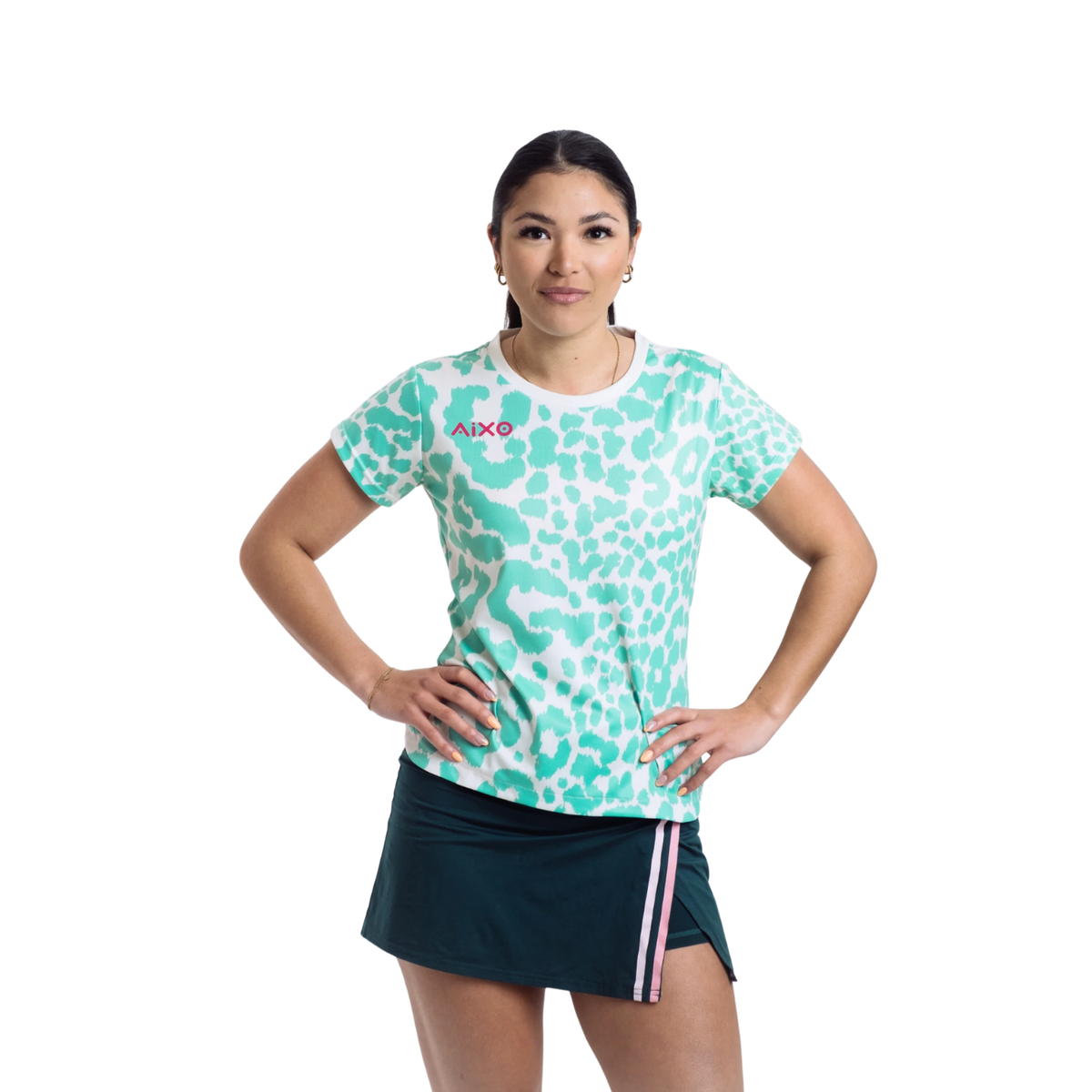 Aixo Leopard Womens T Shirt Ivory T Shirt Aixo
