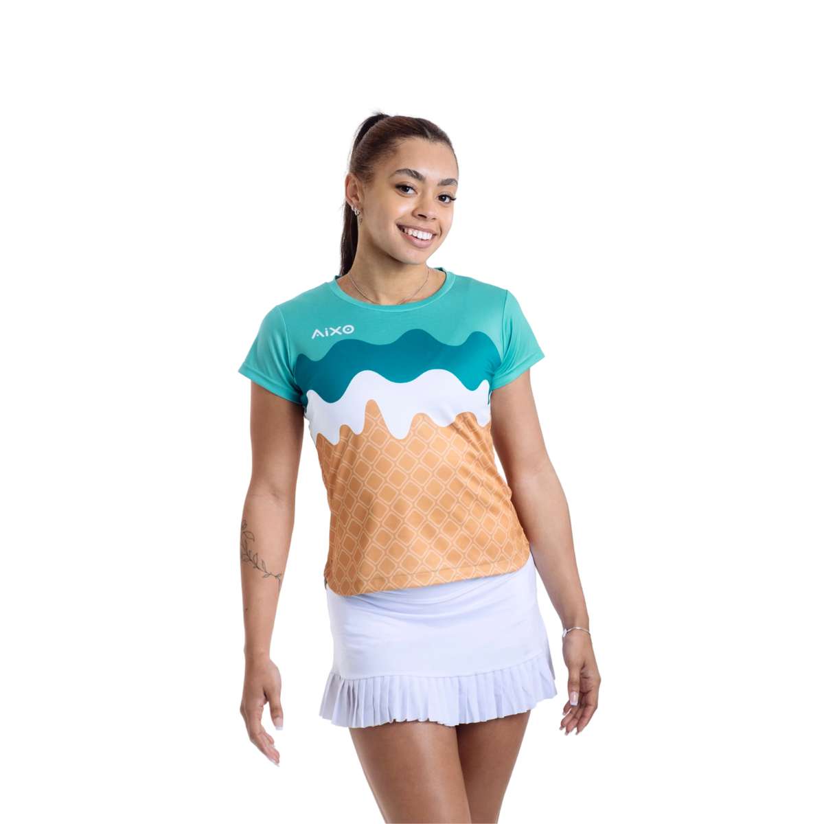 Aixo Sundae Womens T Shirt Vanilla Raspberry Chocolate T Shirt Aixo