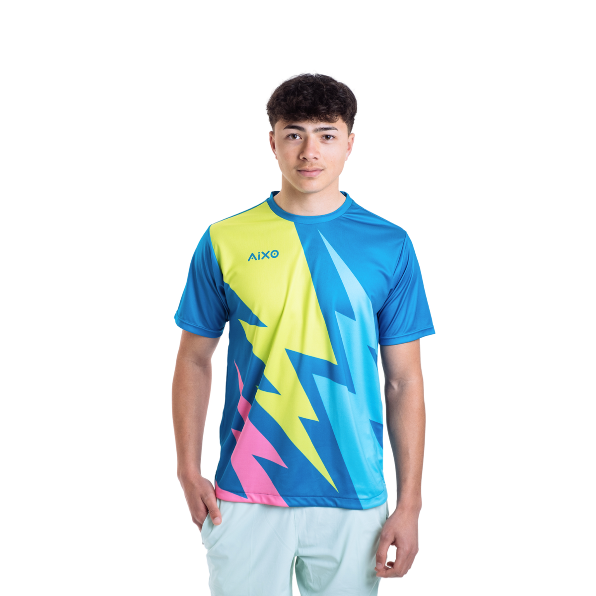 Aixo Bolt T-Shirt Mens (Teal) T Shirt Aixo