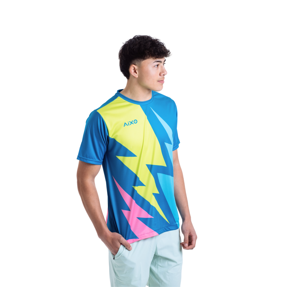 Aixo Bolt T-Shirt Mens (Teal) T Shirt Aixo