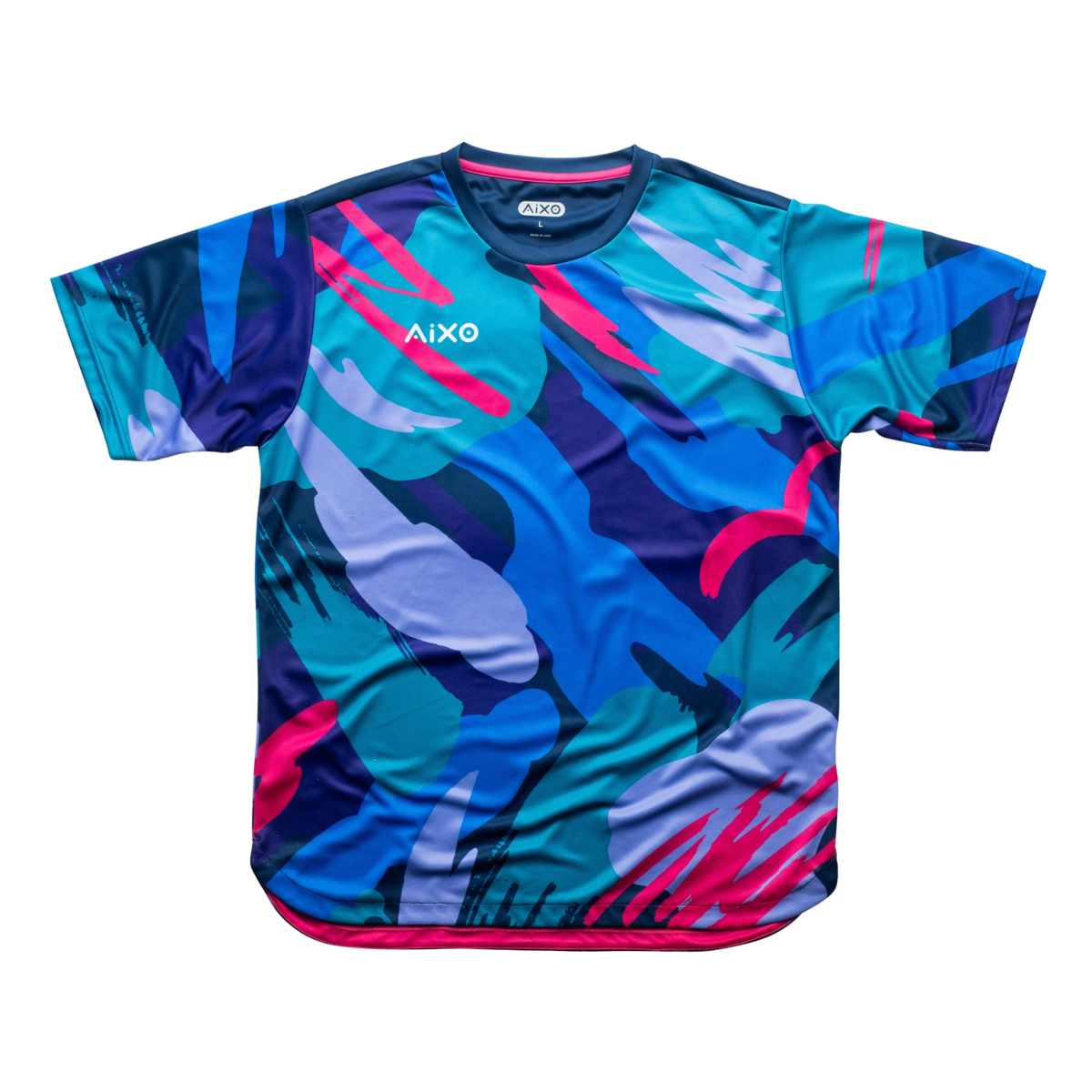 Aixo Abstract T-Shirt Mens (Multicolour) Multicolour Dark T Shirt Aixo