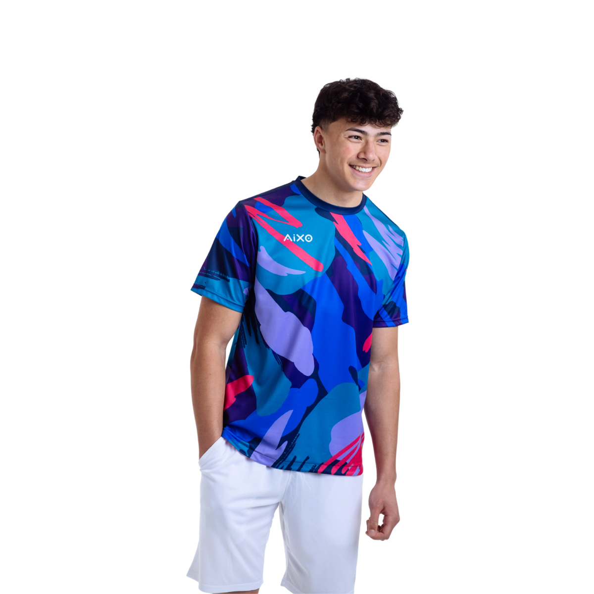 Aixo Abstract T-Shirt Mens (Multicolour Dark) T Shirt Aixo