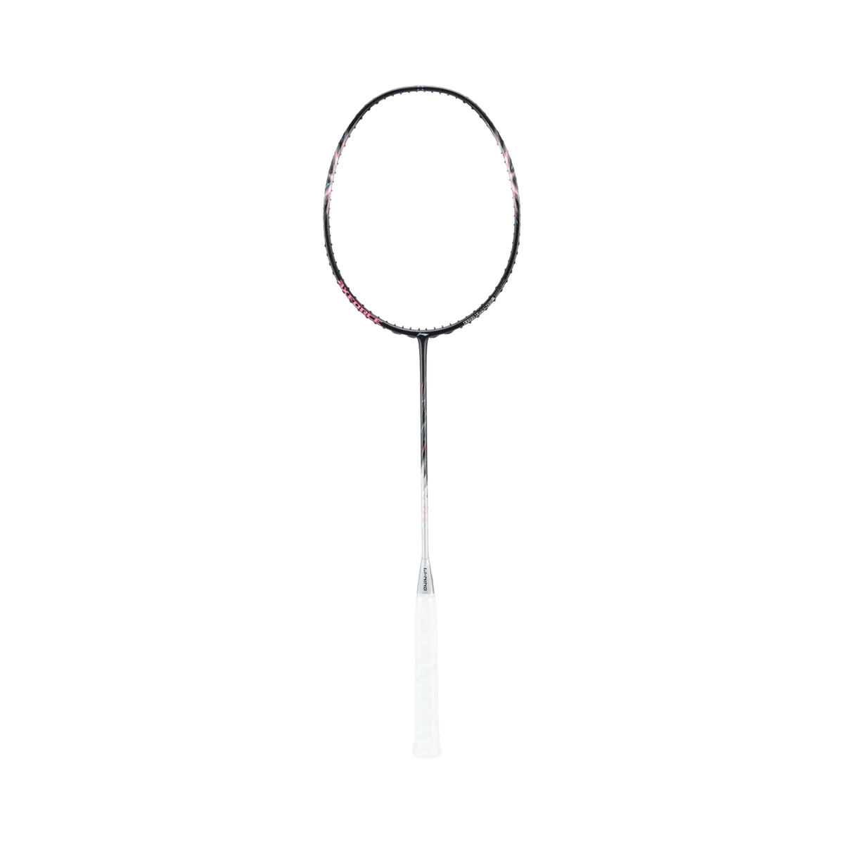 Li-Ning Axforce Bigbang Badminton Racket, Black/Neon Iridescent Pink, back view