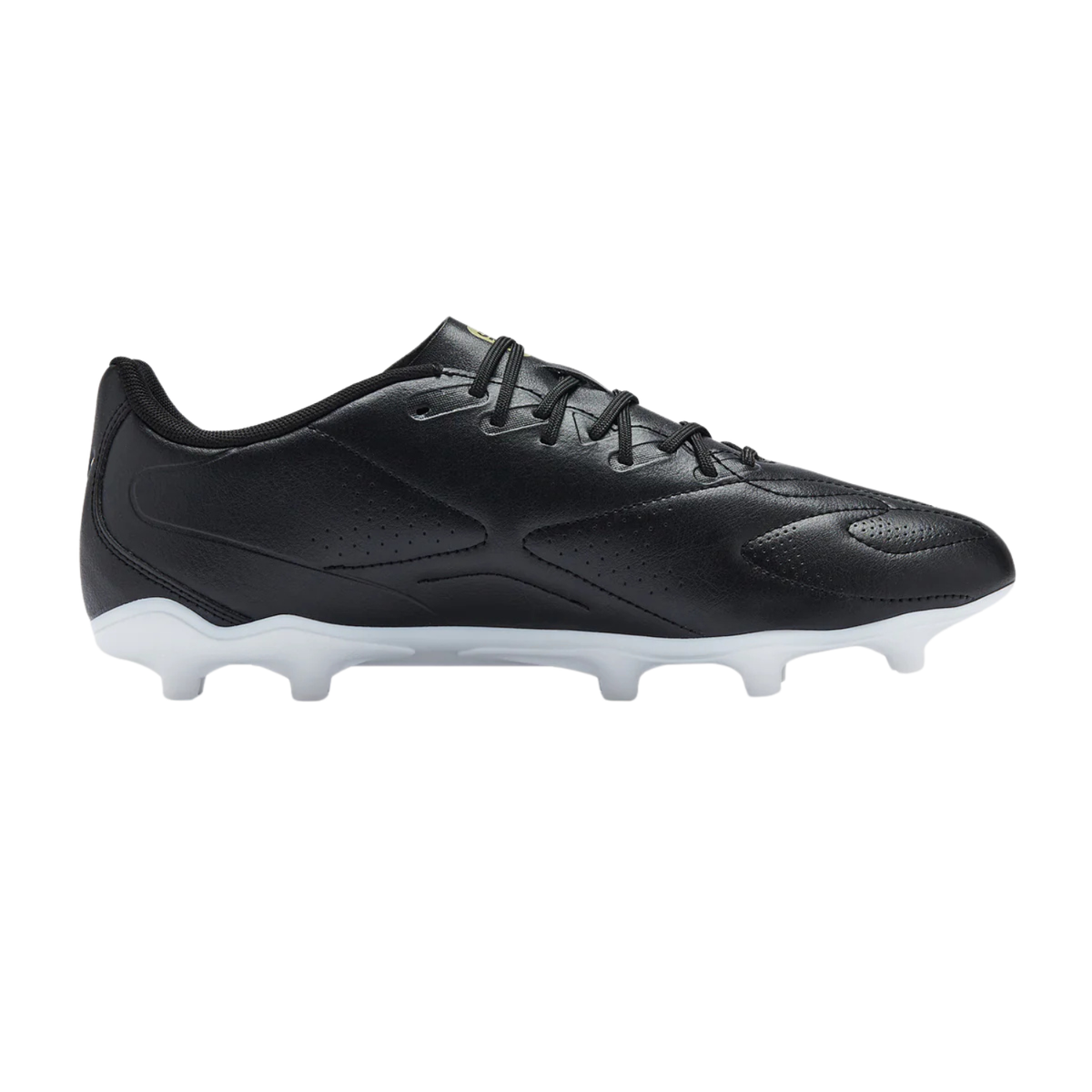 Puma King 20 Play FG/AG Football Shoe, Black/White/Gold, back view