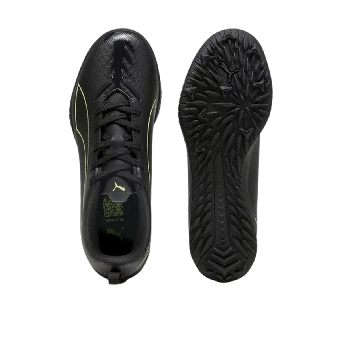 Puma Ultra 6 Play TT Football Boots Junior - Puma Black/Green Football Boots Puma