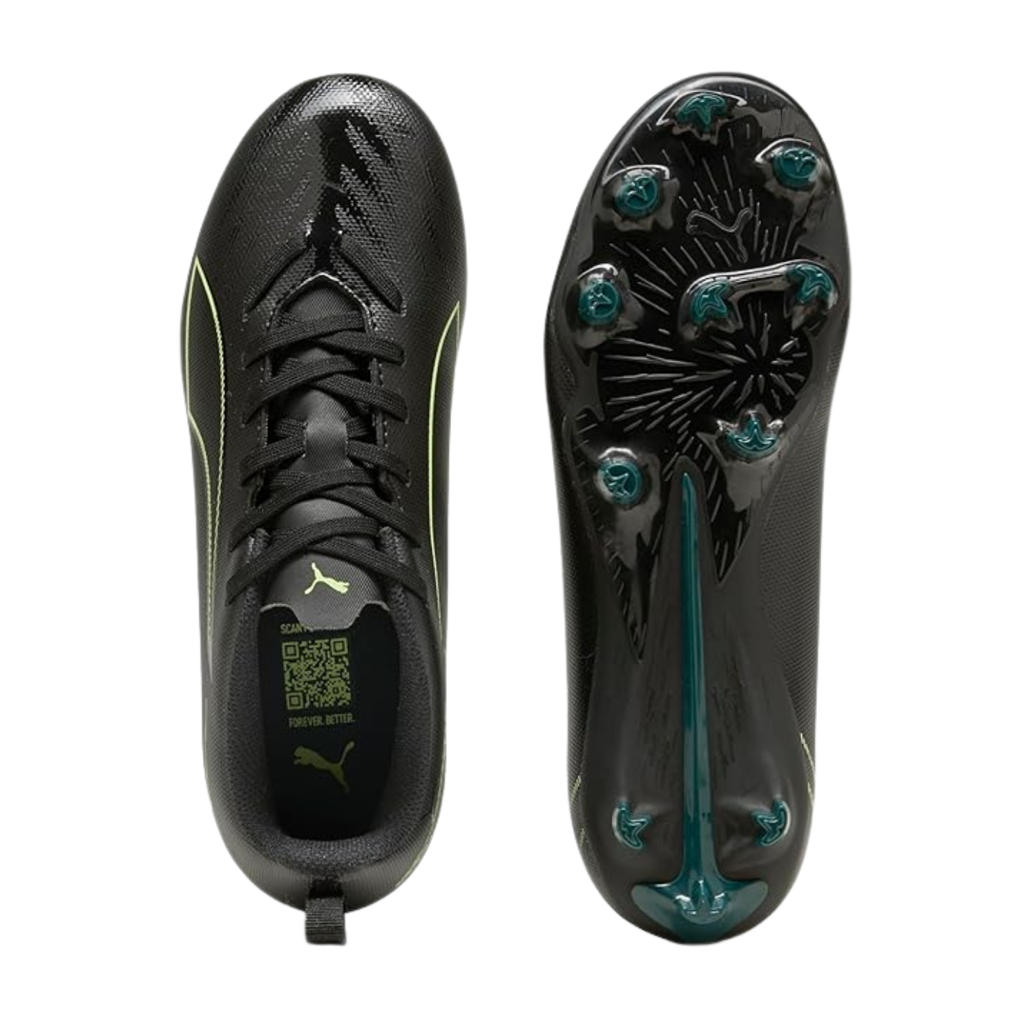 Puma Ultra 6 Play FG/AG Football Boots Junior - Puma Black/Green Football Boots Puma