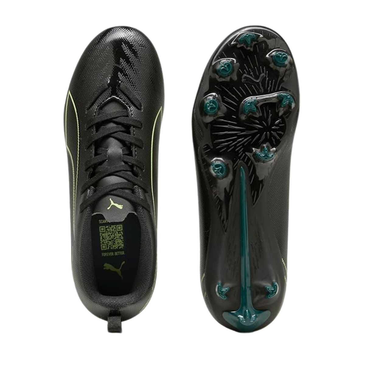 Puma Ultra 6 Play FG/AG Football Boots Junior - Puma Black/Green Football Boots Puma