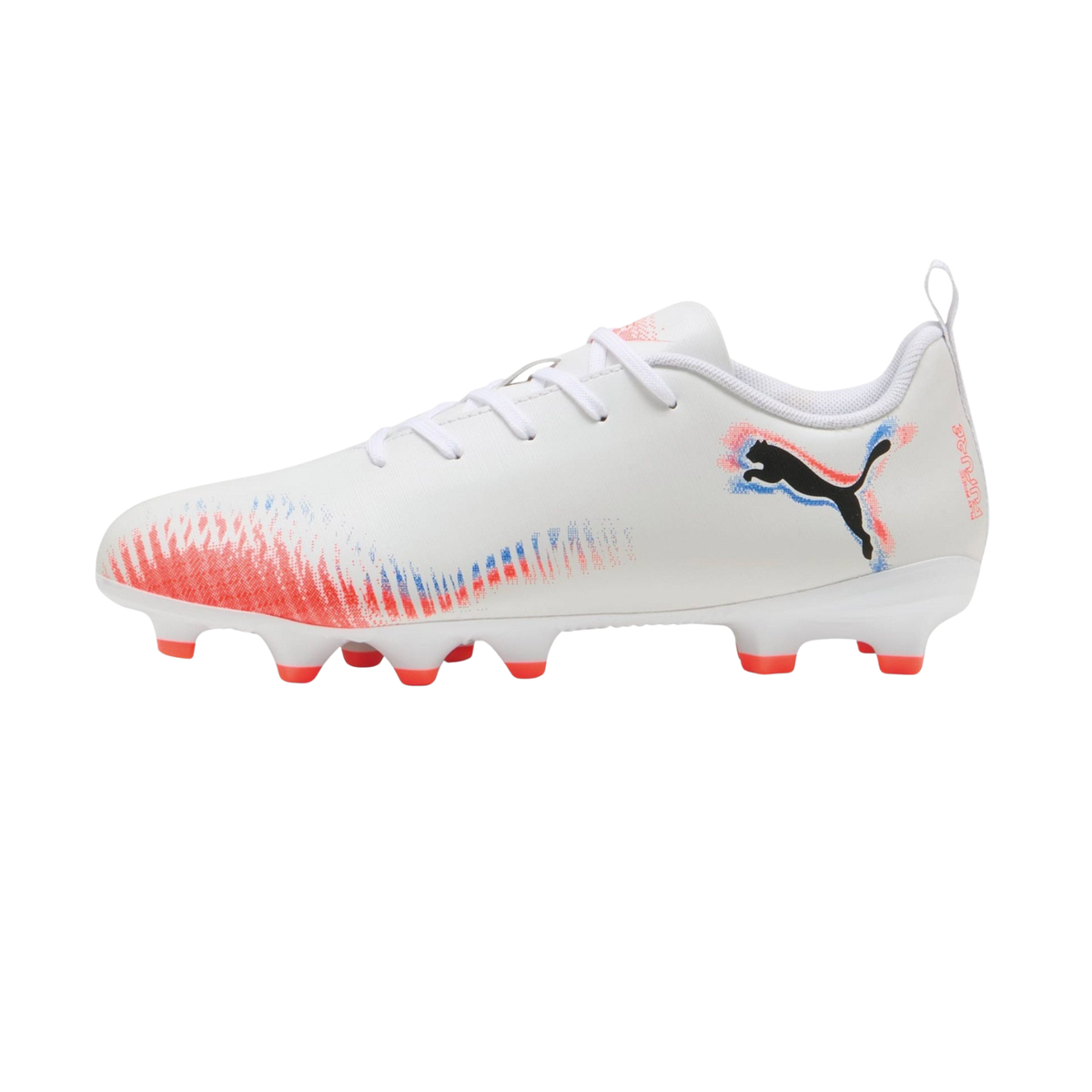 Puma Future 8 Play FG/AG Football Boots Junior, Puma White/Red, front view