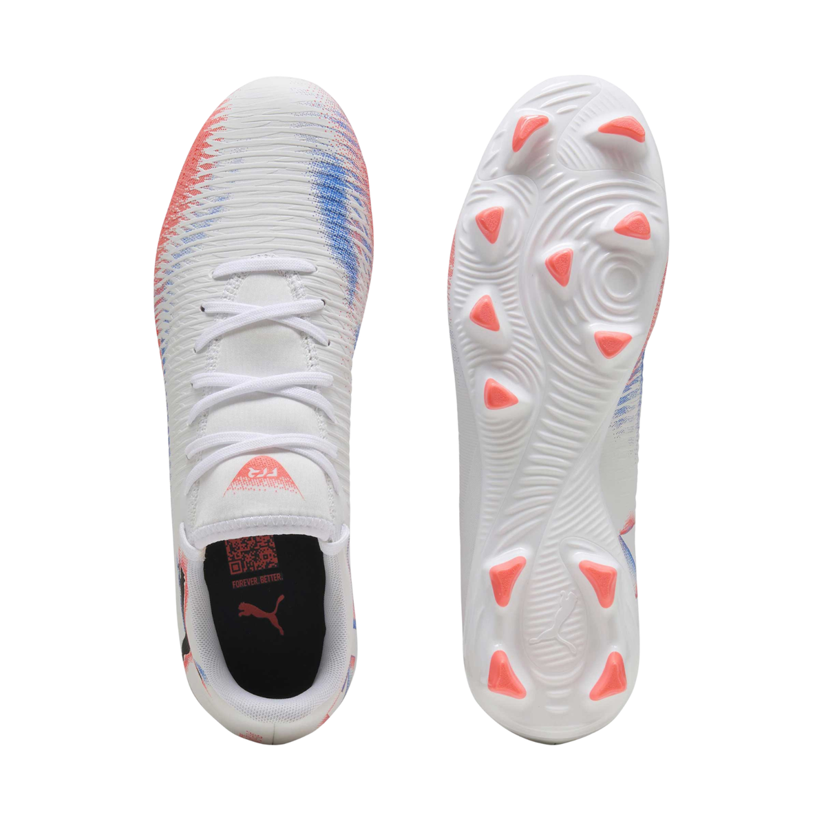 Puma Future 8 Play FG/AG Football Boots Junior, Puma White/Red, detail view