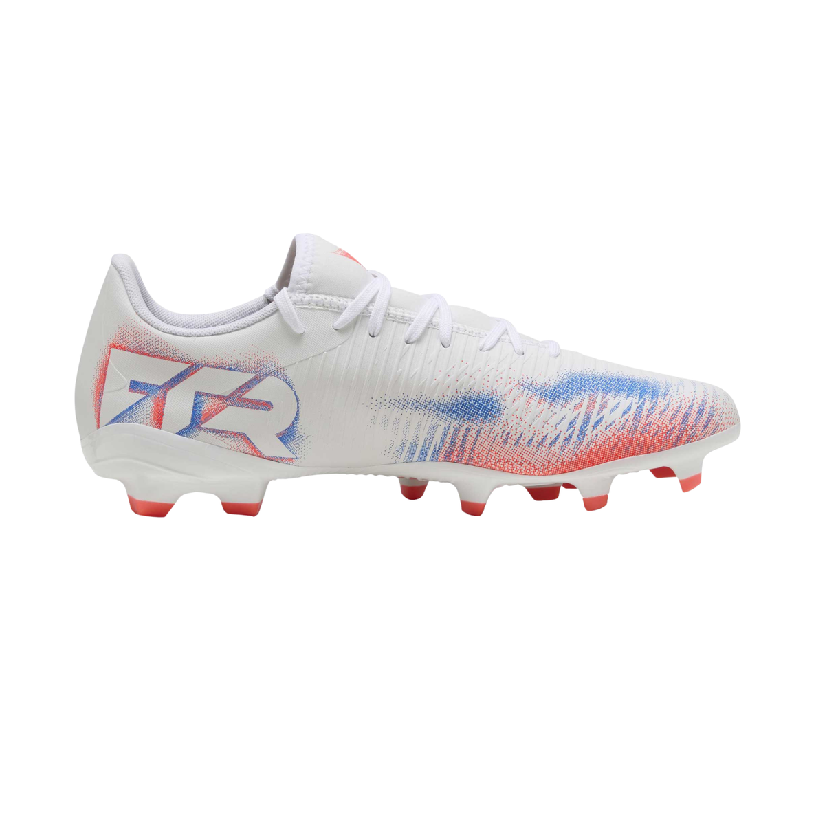 Puma Future 8 Play FG/AG Football Boots Junior, Puma White/Red, side view