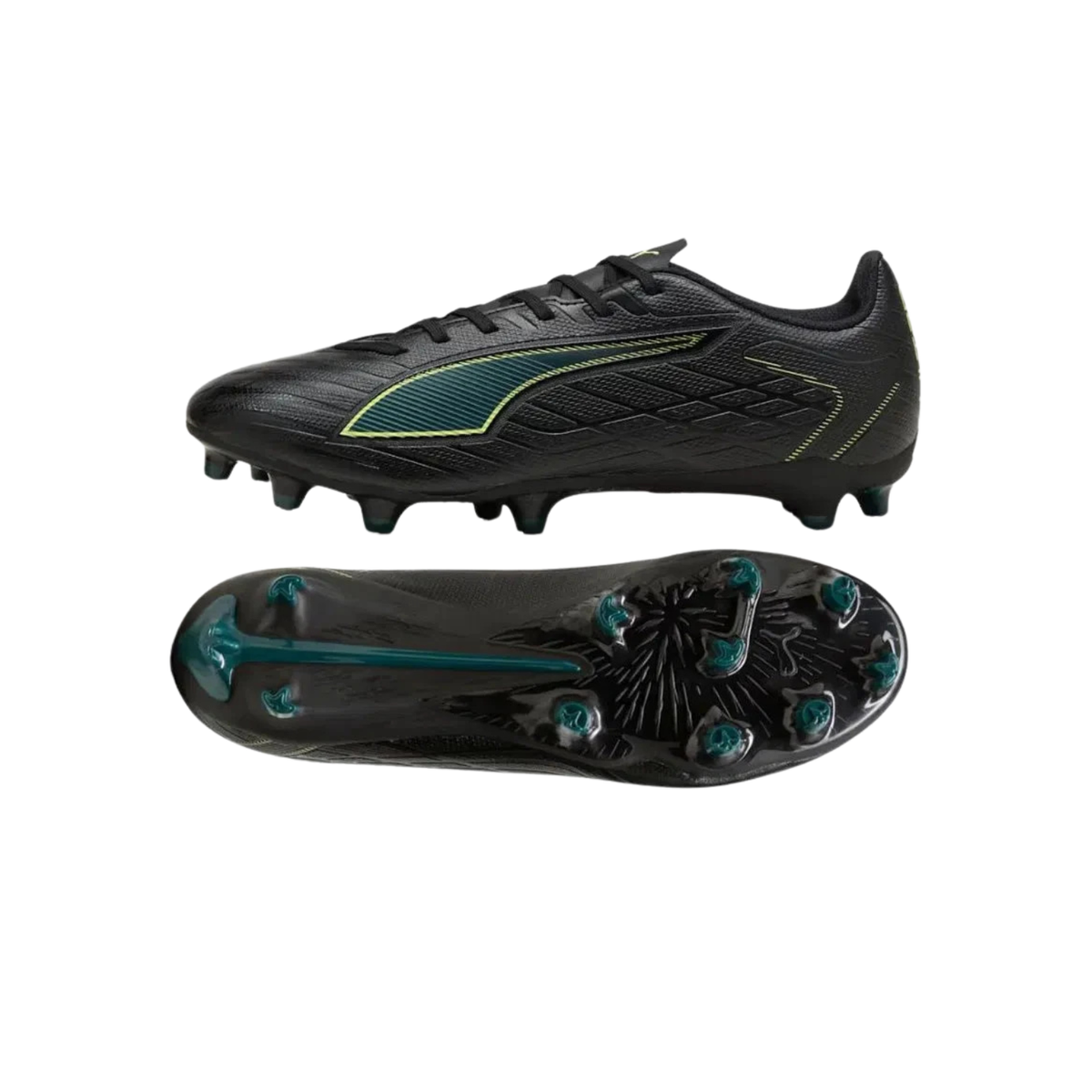 Puma Ultra 6 Play FG/AG Football Boots Unisex - Puma Black/Green Football Boots Puma