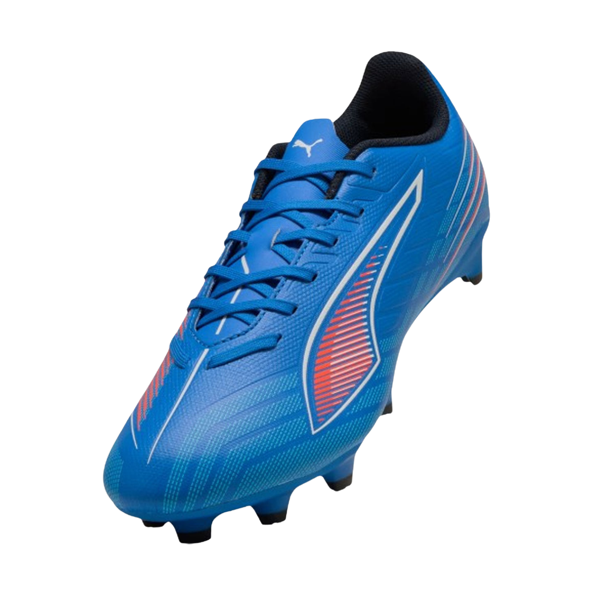 Puma Ultra 6 Play FG/AG Football Boots Unisex, Ultra Blue/Glowing Red, close-up detail