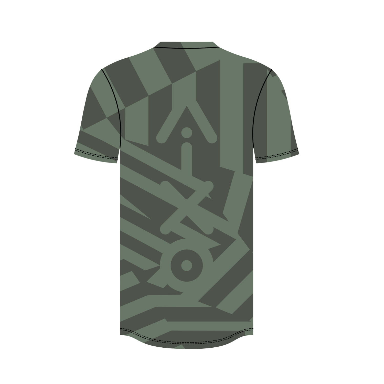 Aixo Chaos Camo T-Shirt Mens - Khaki T-shirt Aixo