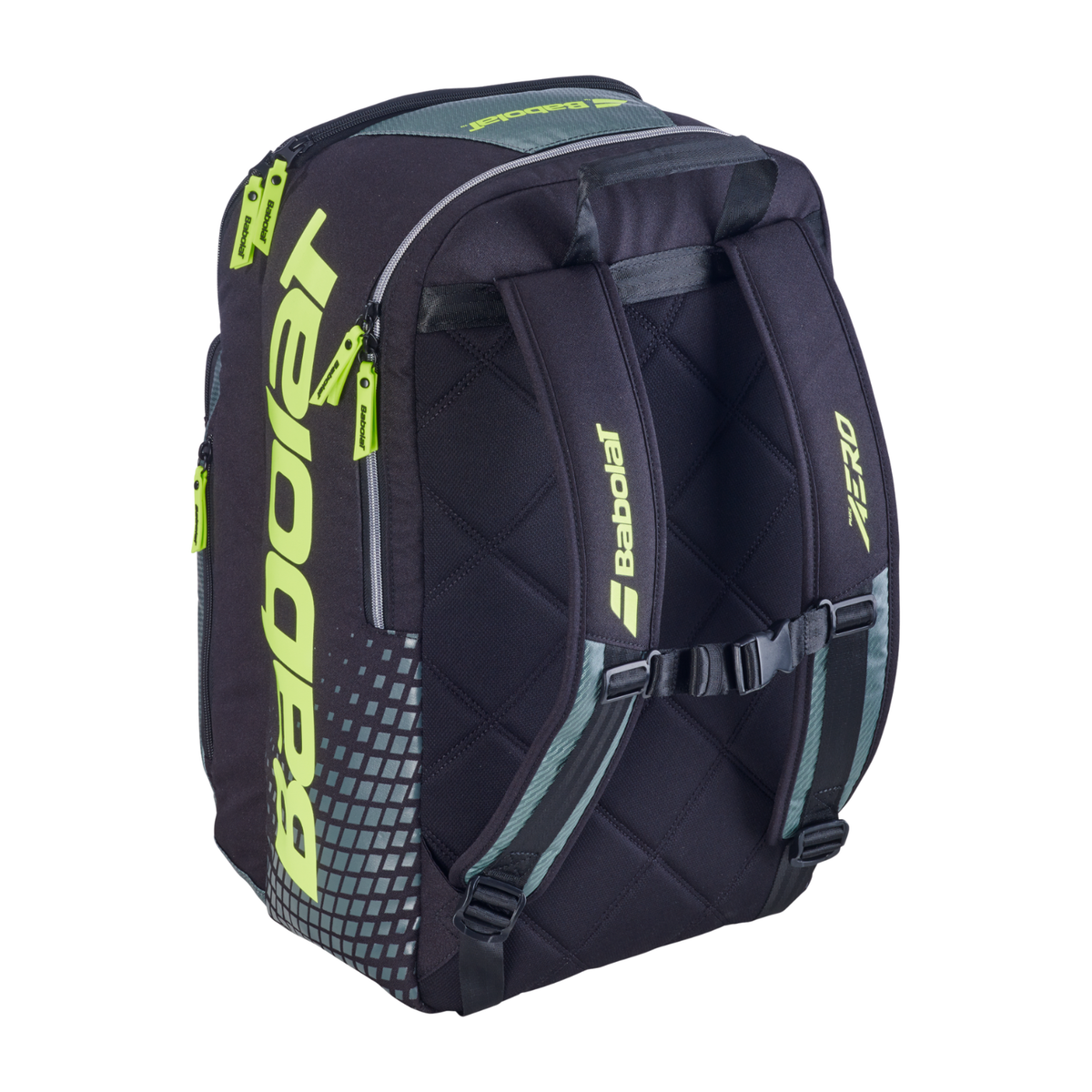 Babolat Backpack Pure Aero 2026, Grey/Yellow, back view