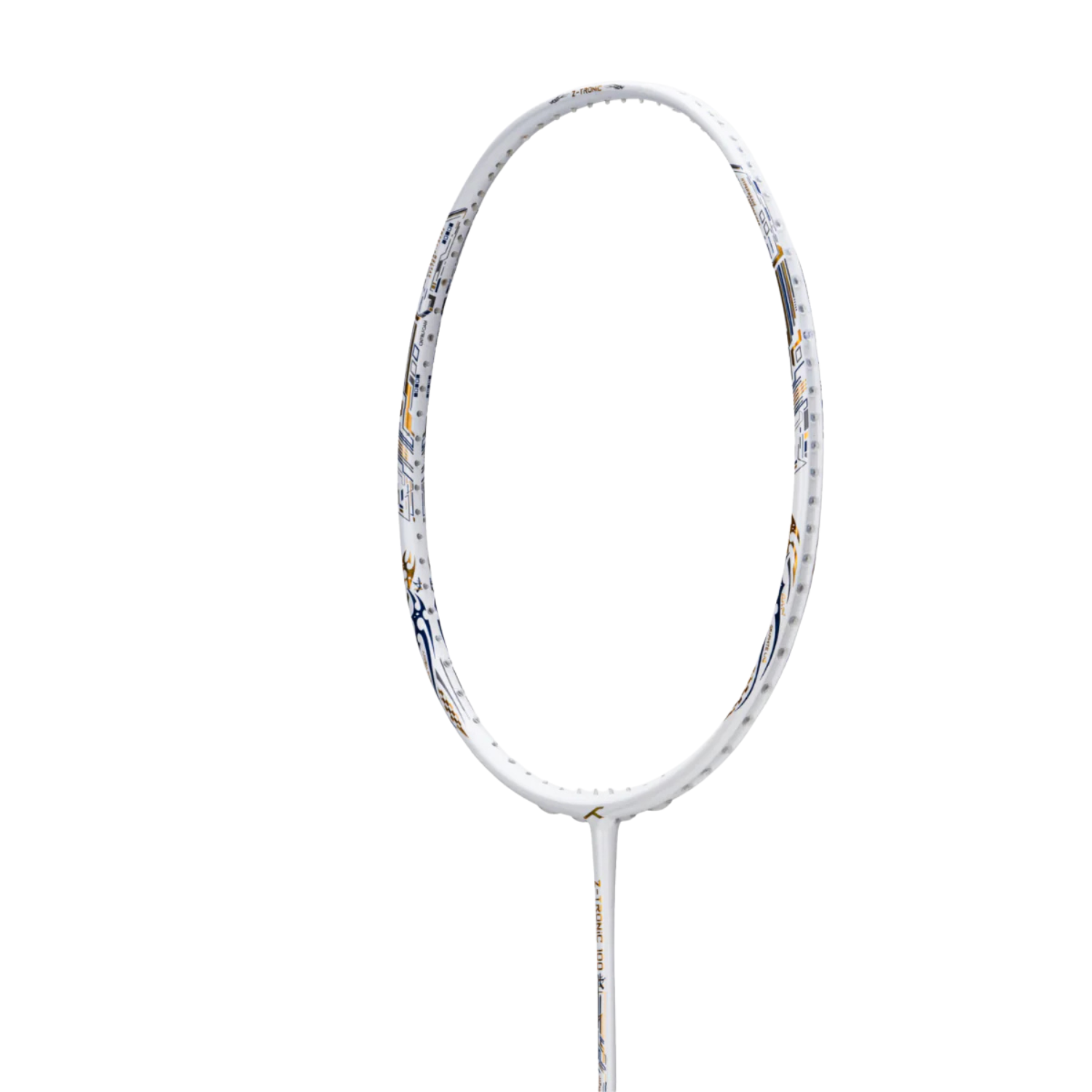 Hundred Z-Tronic 100 Badminton Racket - White/Gold Badminton Rackets Hundred