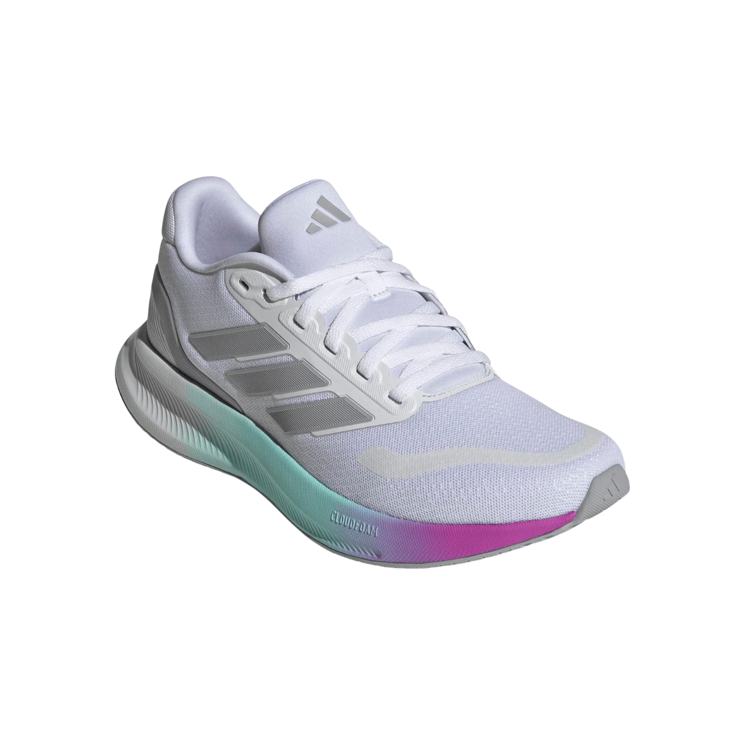 Adidas Runfalcon 5 Running Shoe Women - White/Silver/Black Running Shoes Adidas