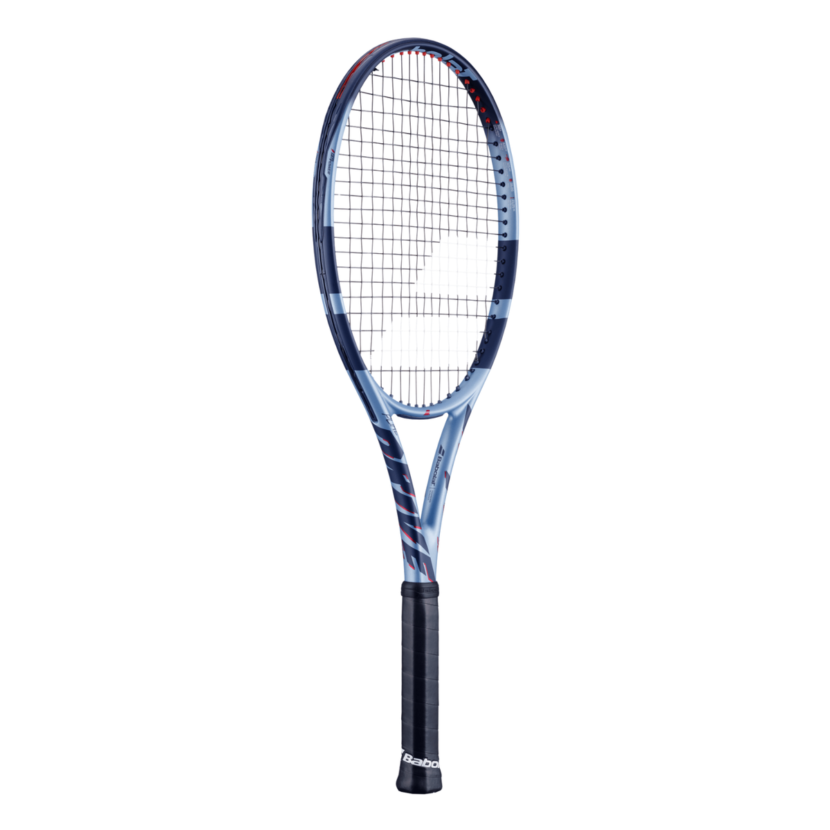 Demo Babolat Pure Drive 98 305g Gen11 Strung Tennis Racket, Metallic Blue/Midnight Blue, side view