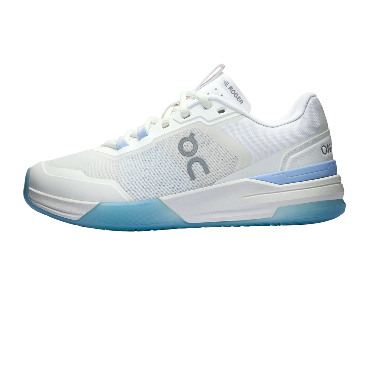 On THE ROGER Advantage Pro Tennis Shoes Women - White/Chambray Tennis Shoes On Running