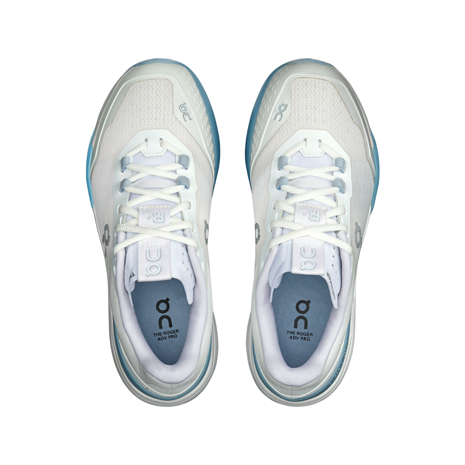 On THE ROGER Advantage Pro Tennis Shoes Women - White/Chambray Tennis Shoes On Running