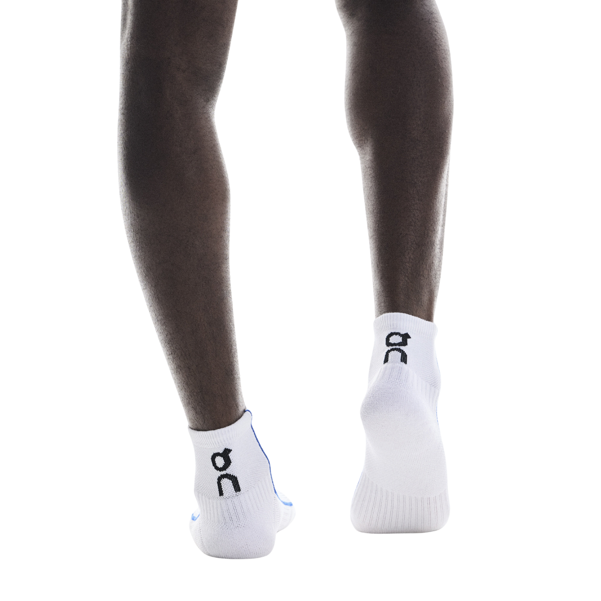 On Court Sock Mid 1 Unisex, White/Indigo, side view