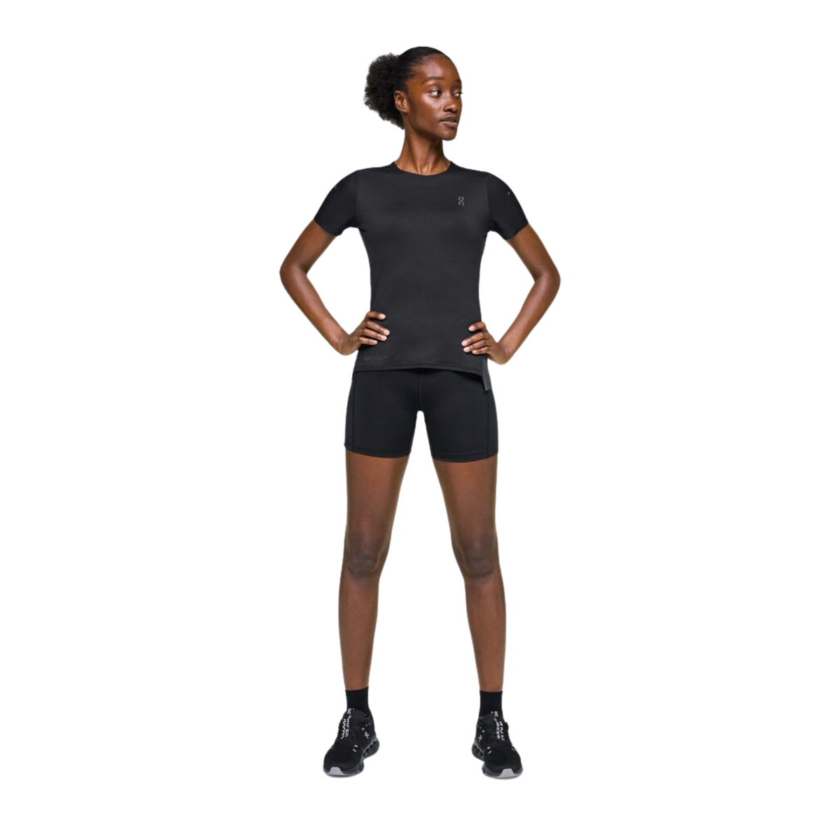 On Performance-T 3 Women, Black/Eclipse, close-up detail