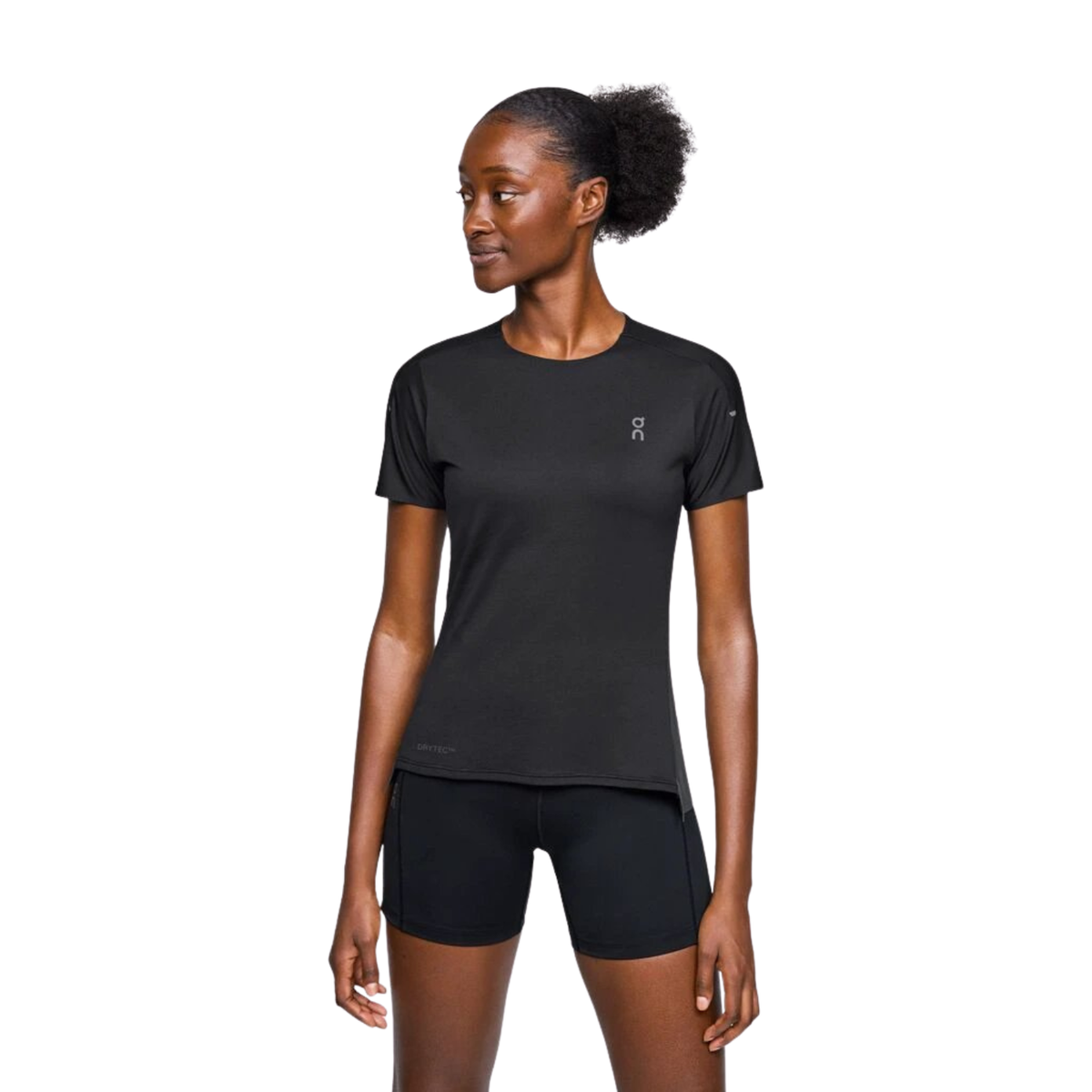 On Performance-T 3 Women, Black/Eclipse, back view