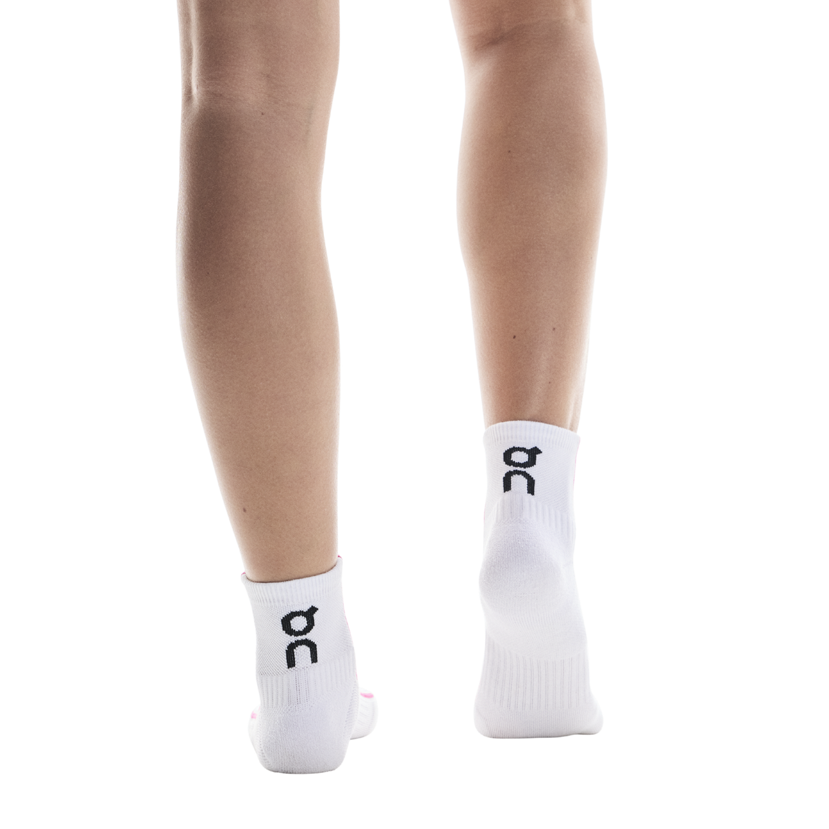 On Court Sock Mid 1 Unisex, White/Pink, detail view