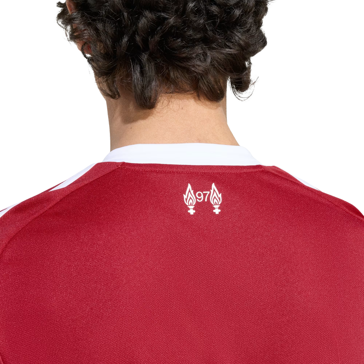 Adidas Liverpool F.C. 25/26 Home Jersey Men, Red, close-up detail
