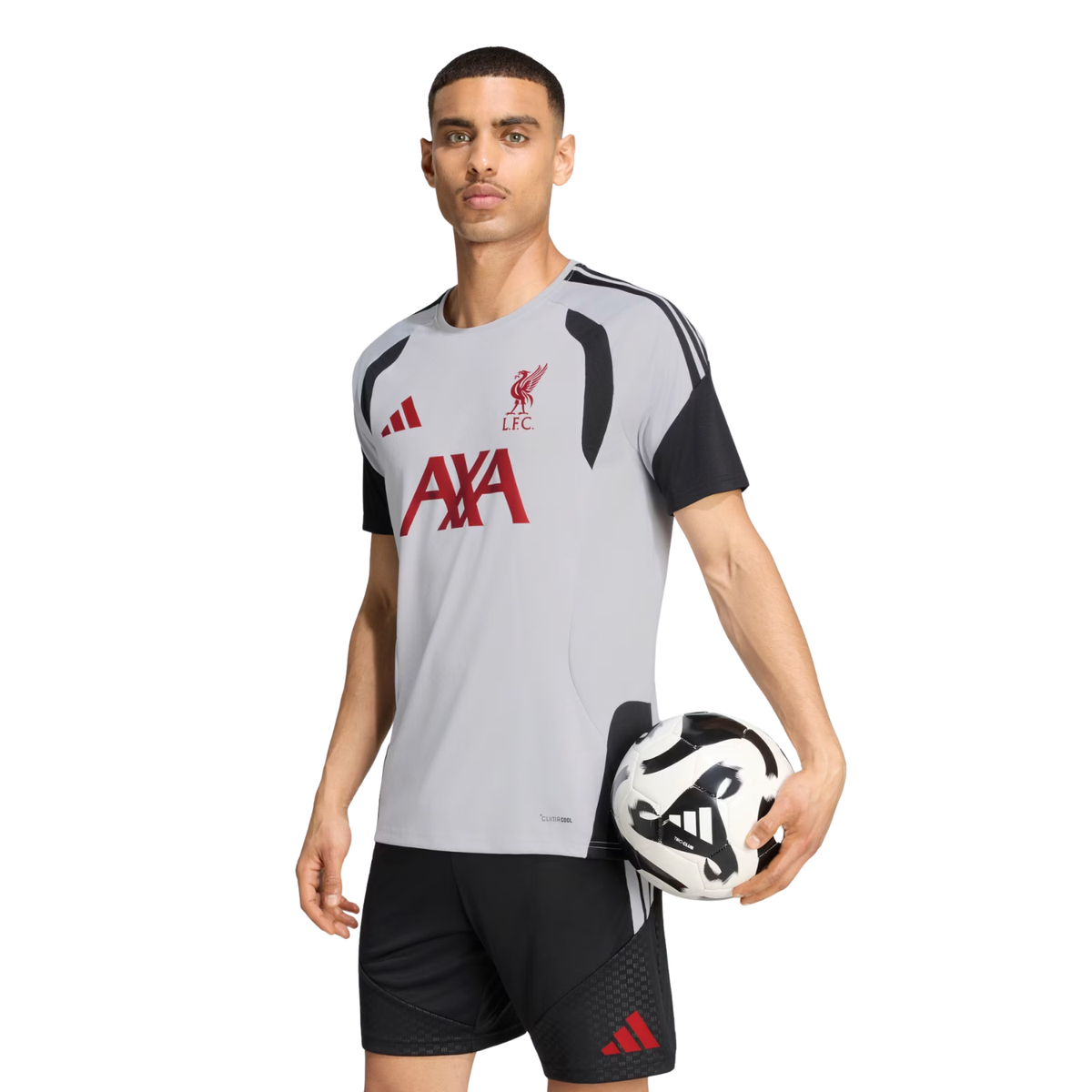 Adidas Liverpool F.C. Tiro Training Jersey Men, Grey, back view