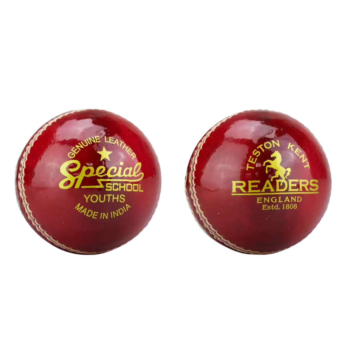 Readers Special School Cricket Ball, Red, back view